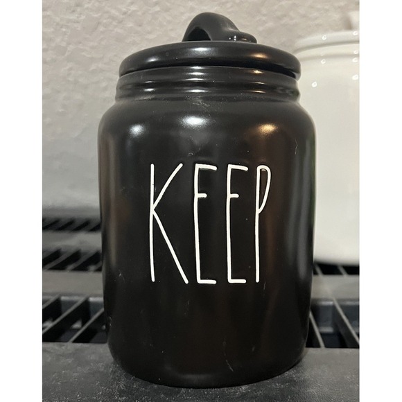 Rae Dunn Other - Rae Dunn Black Baby KEEP Canister